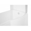Акрилова ванна з душовою шторкою Besco Inspiro 170x70 L, асиметрична (WAI-170-NLE)